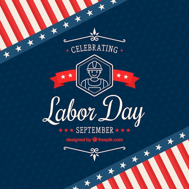 Free Vector classic labor day celebration composition