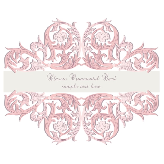 Free Vector classic ornamental card