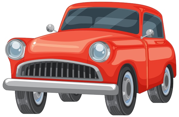 Free Vector classic red vintage car illustration