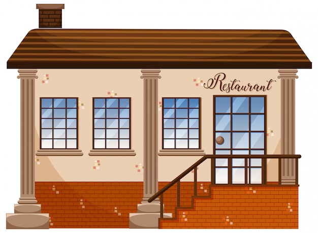 Free Vector a classic restaurant building