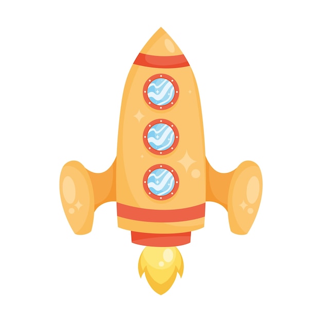 Free Vector classic rocket start up