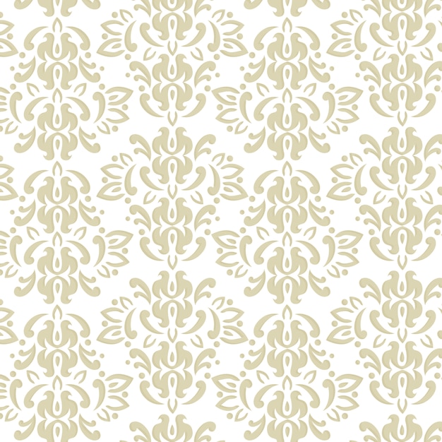 Classic seamless damask pattern in neutral colors