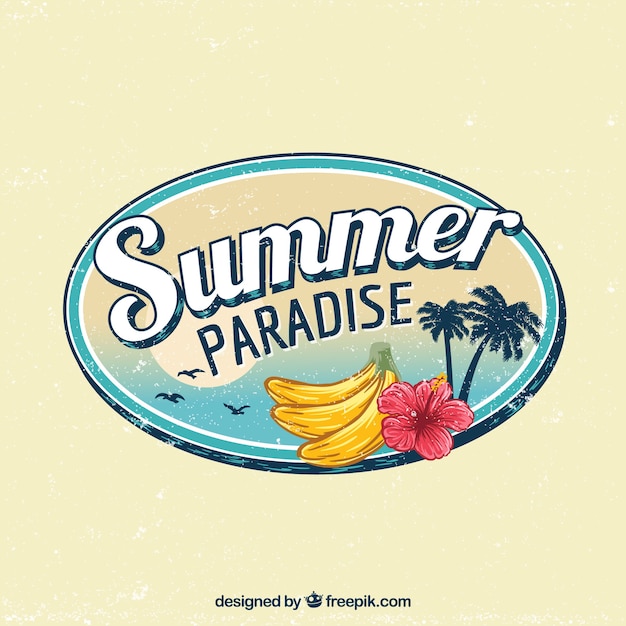 Free Vector classic tropical background with vintage style