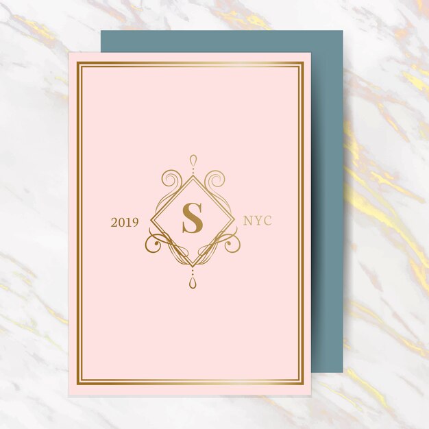 Classic wedding invitation card