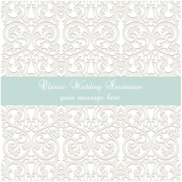 Free vector classic wedding invitation template