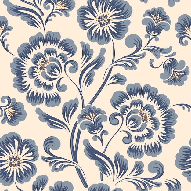 Classical luxury old fashioned flower pattern element