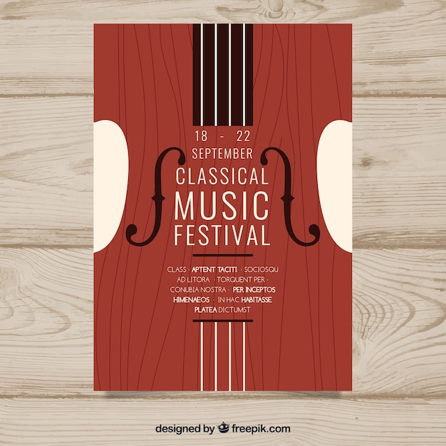 Free Vector classical music poster template