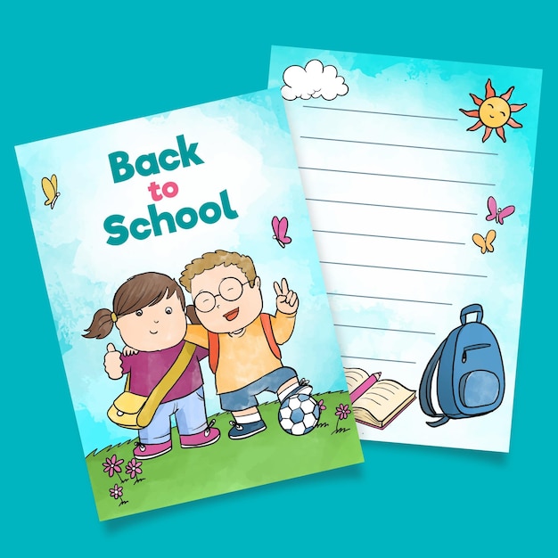 Free Vector classmates back to school card template