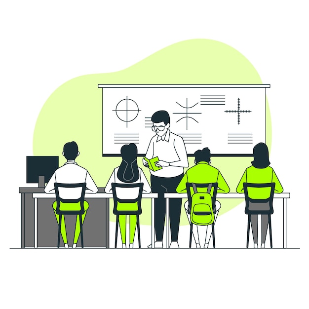 Free vector classroom concept illustration