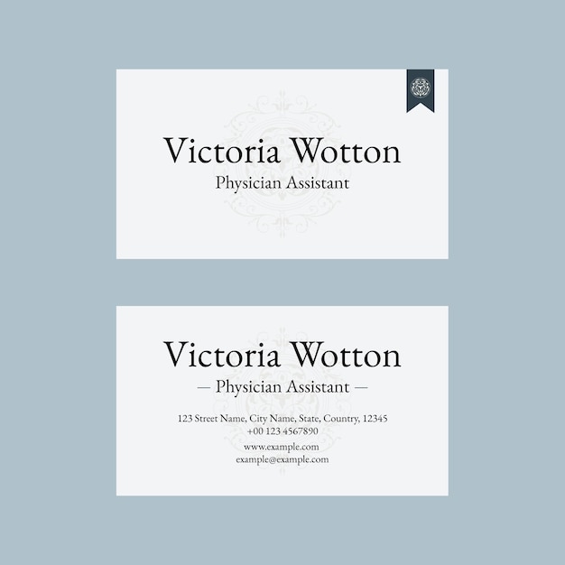 Free vector classy business card template  with vintage ornaments