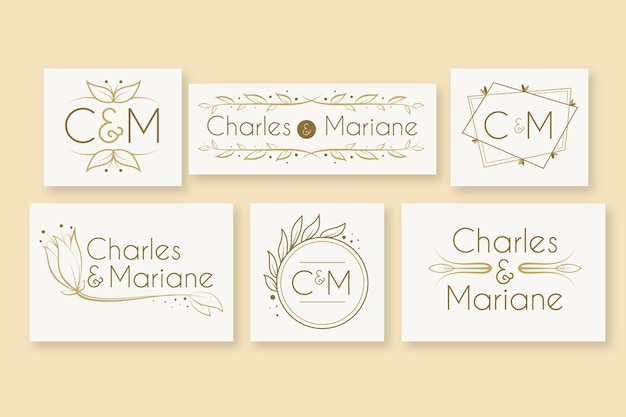 Classy wedding logos