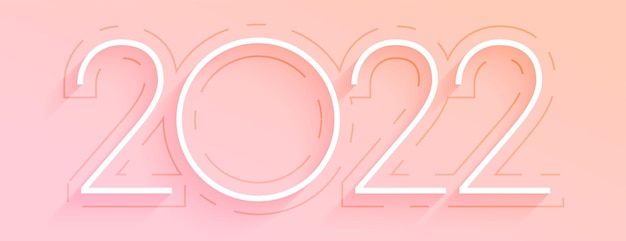 Clean 2022 text banner on pink background