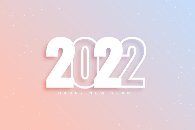 Clean minimalist style 2022 new year background