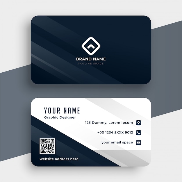 Clean simple business card template modern