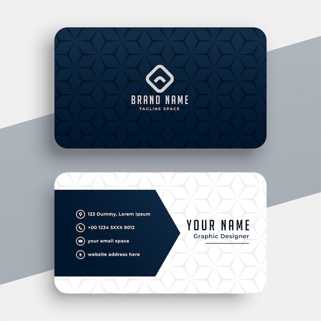 Free vector clean style modern business card  template