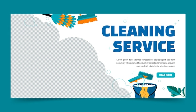 Free Vector cleaning service horizontal banner template design