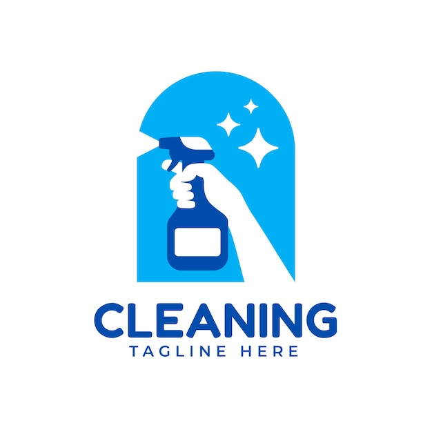 Cleaning service logo template