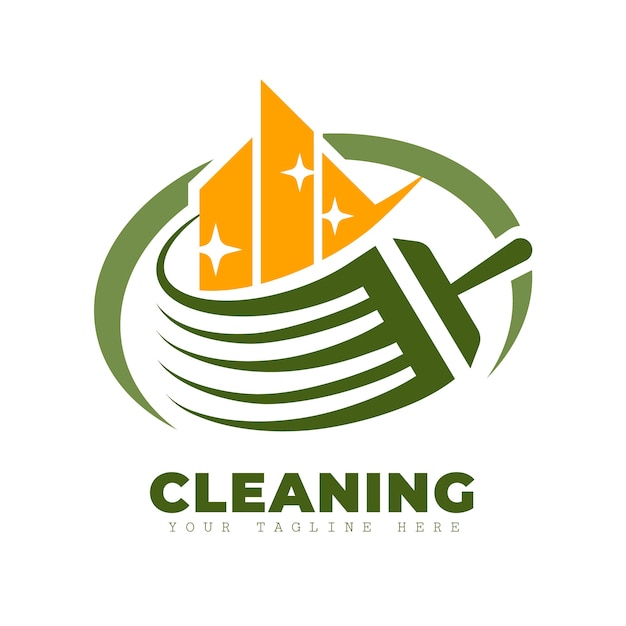 Cleaning service logo template