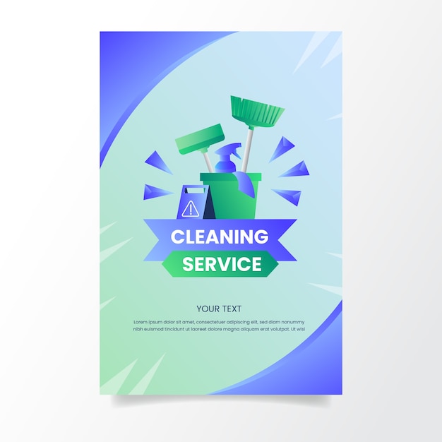 Free vector cleaning service print template