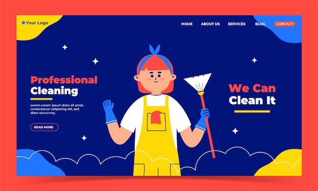 Cleaning service template design