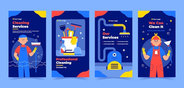 Cleaning service template design