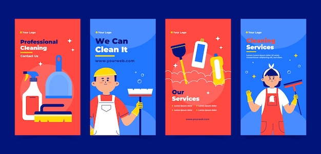 Cleaning service template design