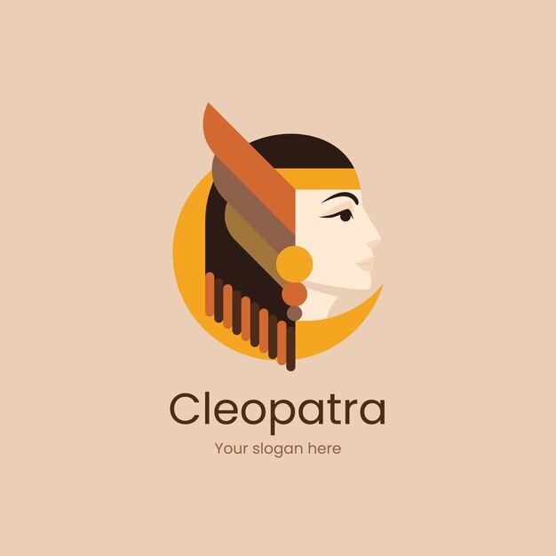 Cleopatra logo design template