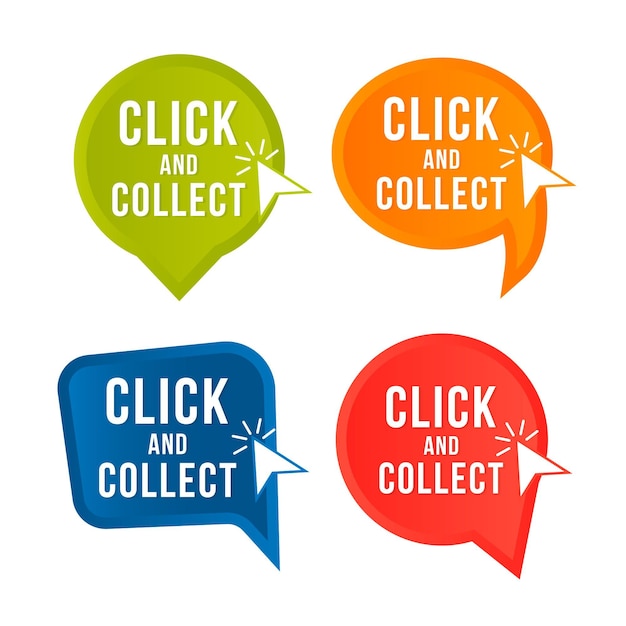 Click and collect buttons collection