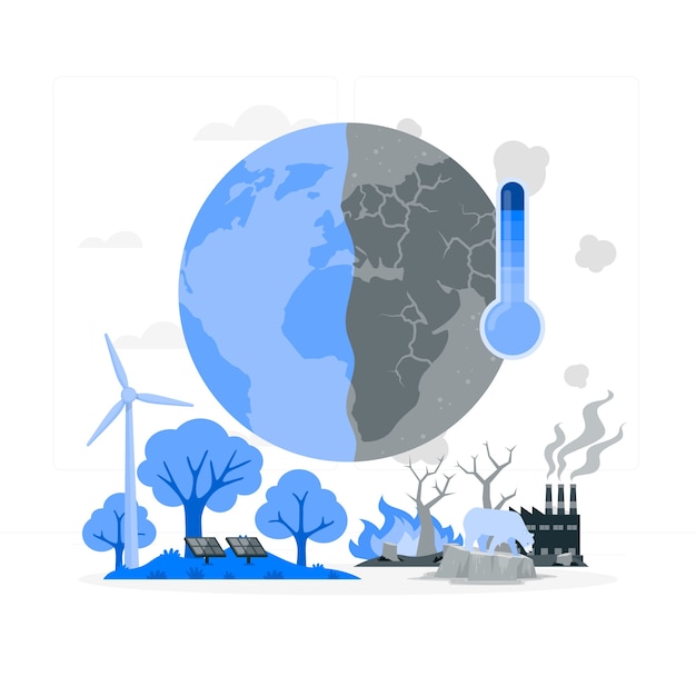 Climate change concept illustration