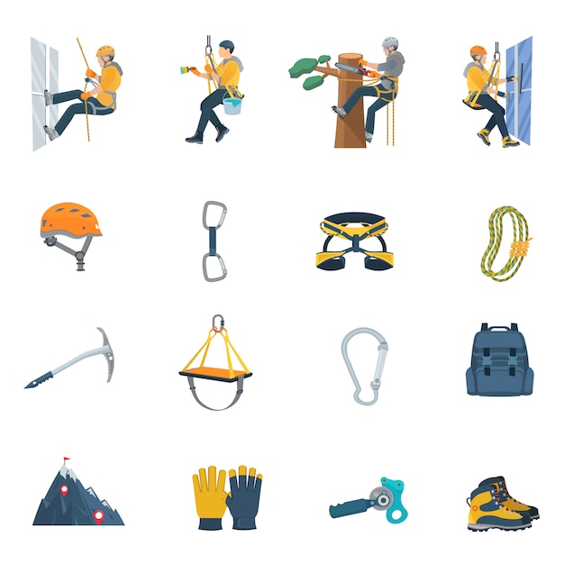 Climbing equipment set