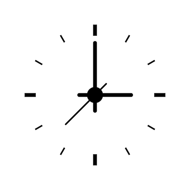 Free vector clock face outline style