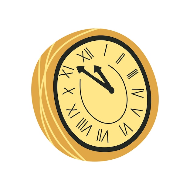 Free vector clock timer illustration isolated style