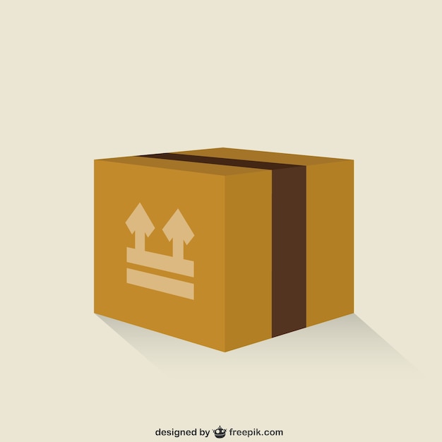 Free Vector closed carboard box 