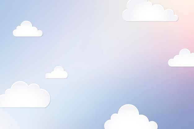 Free Vector cloud background, pastel paper cut design vector