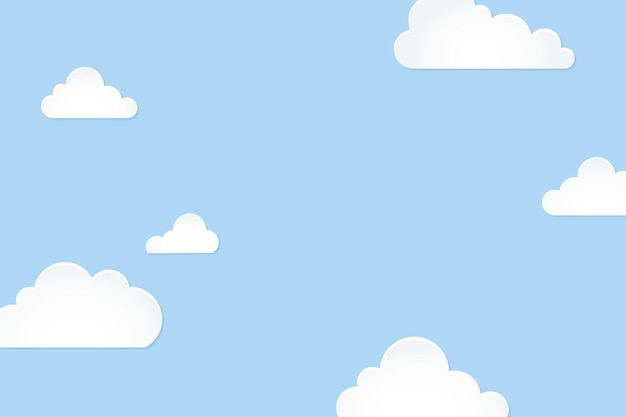 Free Vector cloud background, pastel paper cut style vector