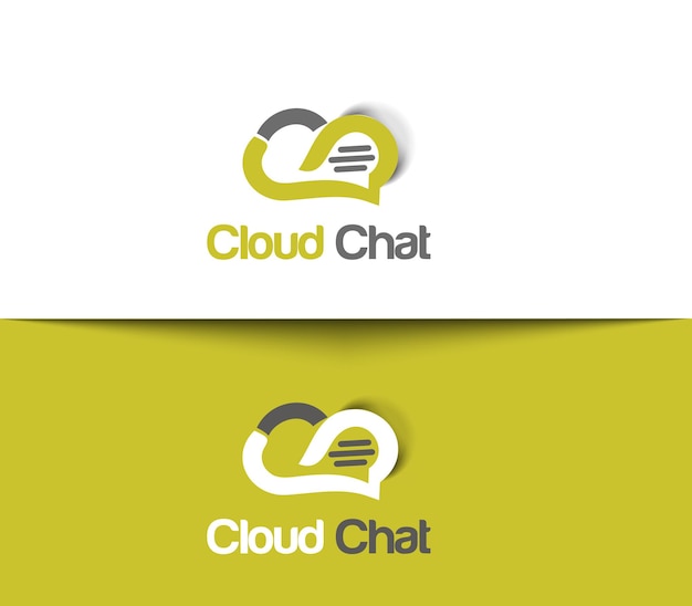 Cloud Chat Logo Design Template