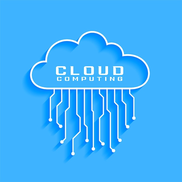 Free Vector cloud computing concept with circuit diagram design