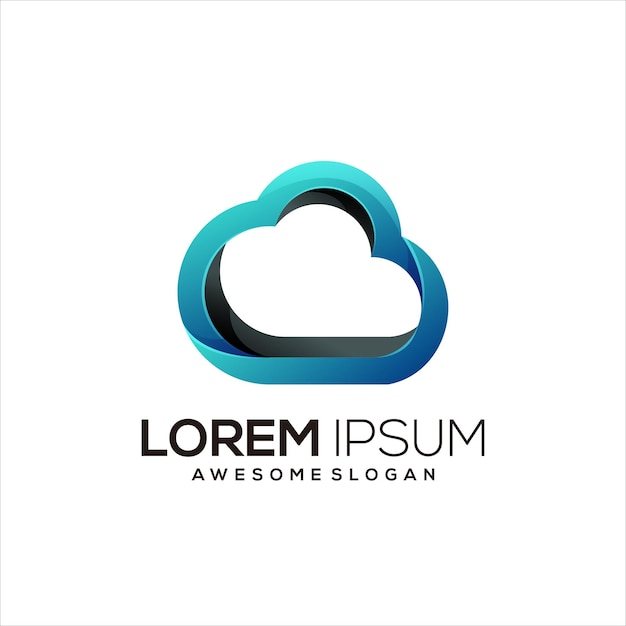 Cloud gradient colorful logo