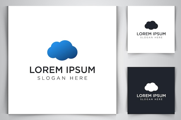 Cloud logo designs vector illustration isolated background