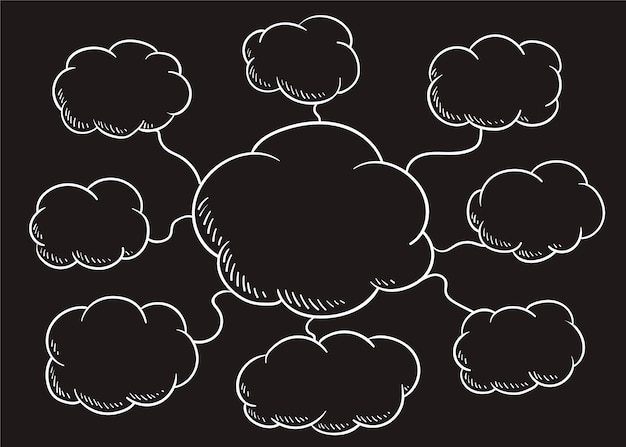 Cloud speech bubble illustration