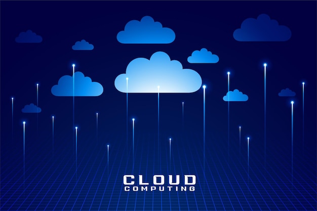 Cloud technology digital computing futuristic design