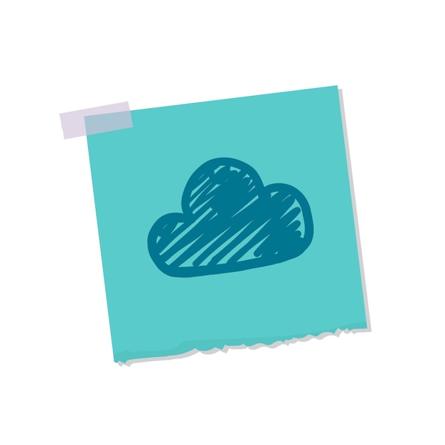 Cloud and weather note illustration