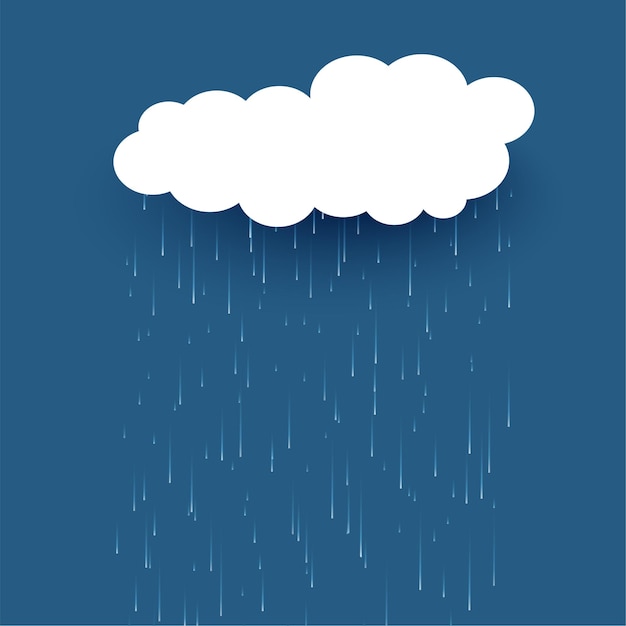 Free Vector cloud with falling rain background