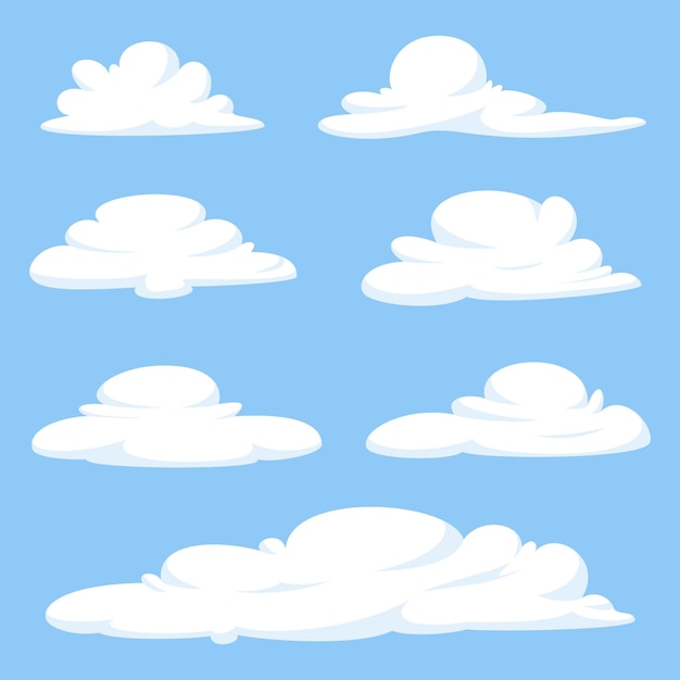 Free vector clouds collection