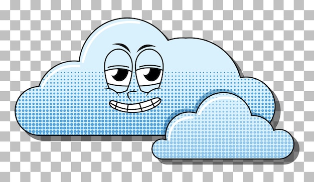 Free Vector clouds with facial expression