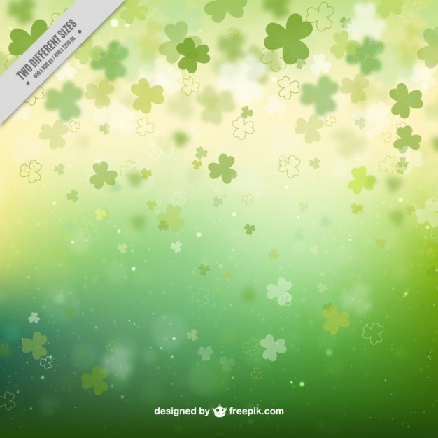 Clovers green bokeh background