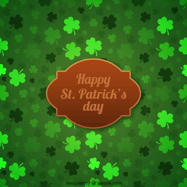 Free vector clovers pattern