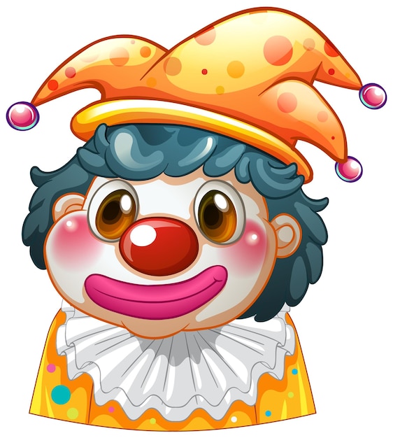 A clown cartoon colourful character