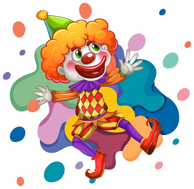 A clown cartoon colourful character