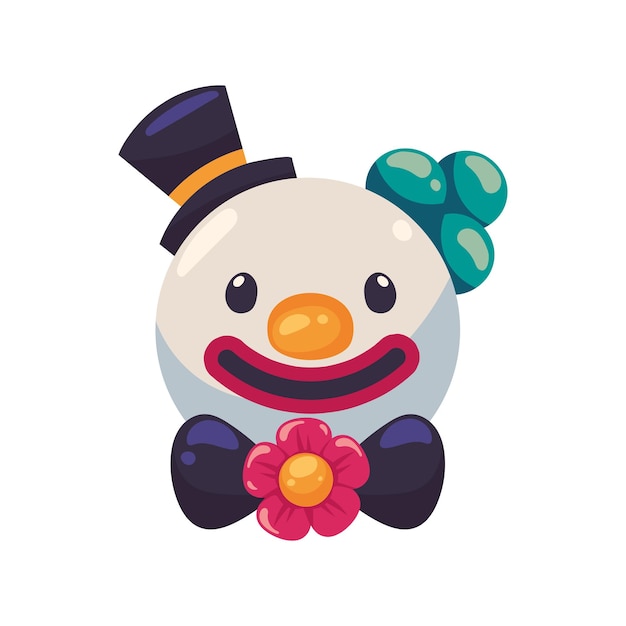 Free Vector clown fools day icon isolated